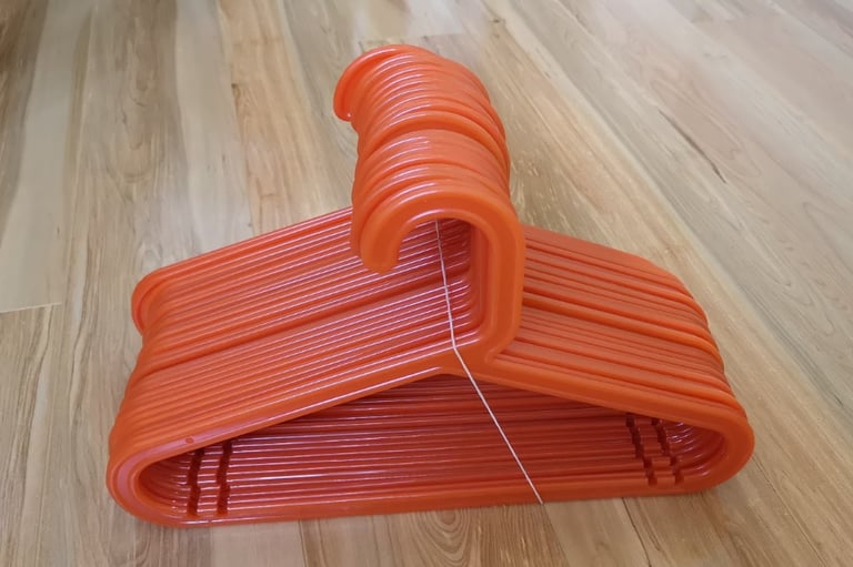image for Ikea Bagis Children's Plastic Hangers (66 pieces)