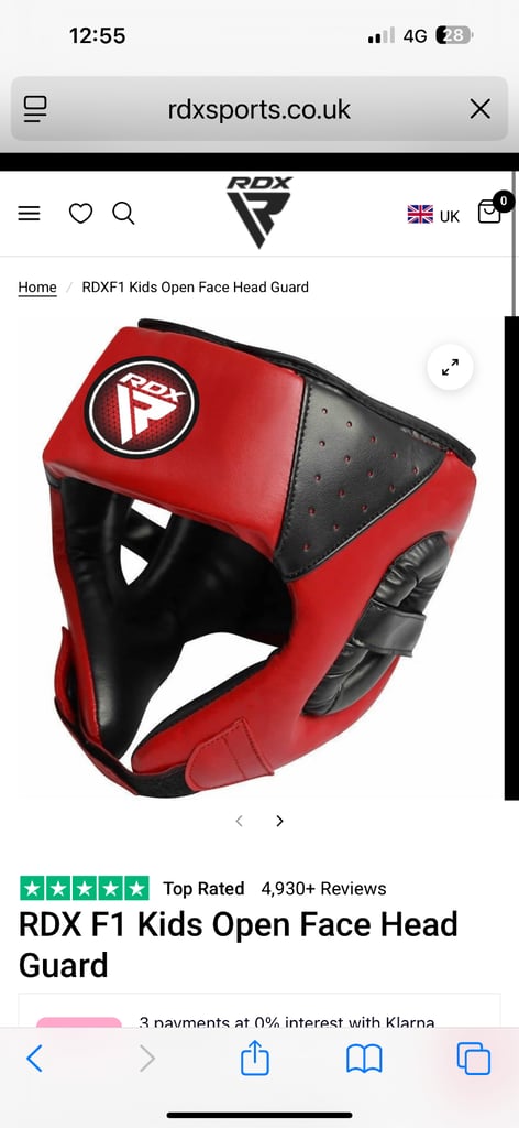 image for Brand New Head Guards - RDX BOXING GEAR JNR