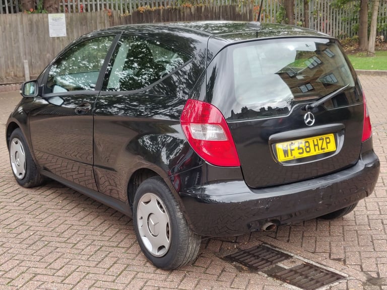 MERCEDES A150 CLASSIC SE 2008 58 REG BLACK 3 DOOR HATCH 5 SPEED MANUAL A/C 119K MILES ULEZ FREE