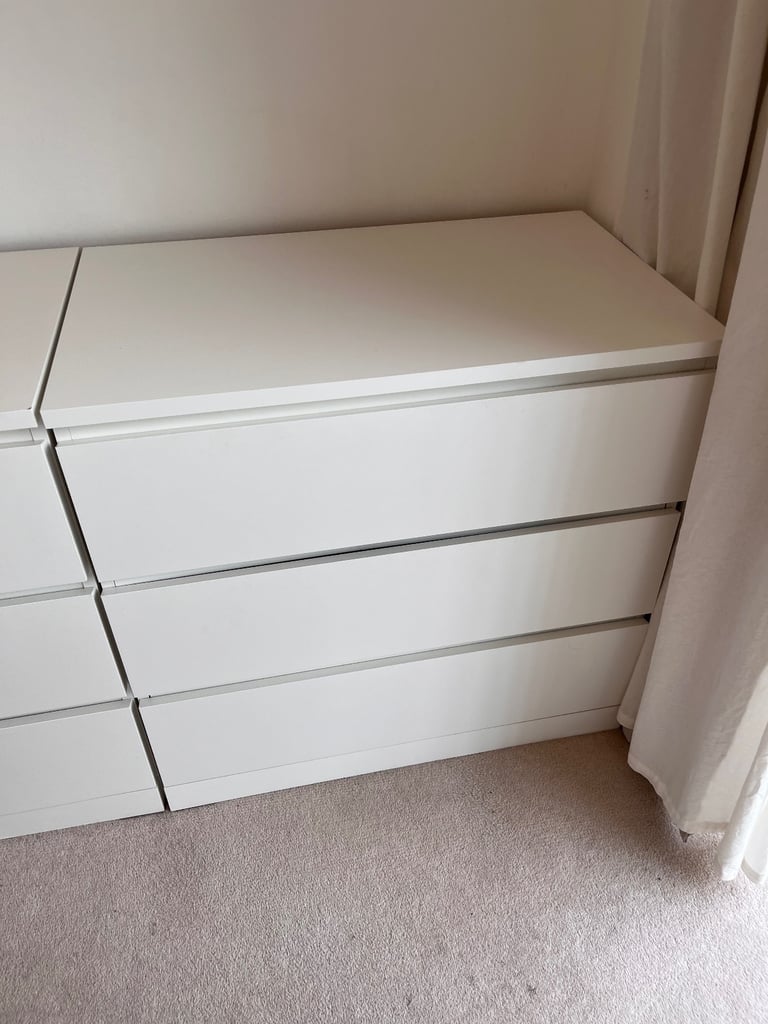 image for IKEA MALM Chest of 6 drawers, white, 80x78 cm