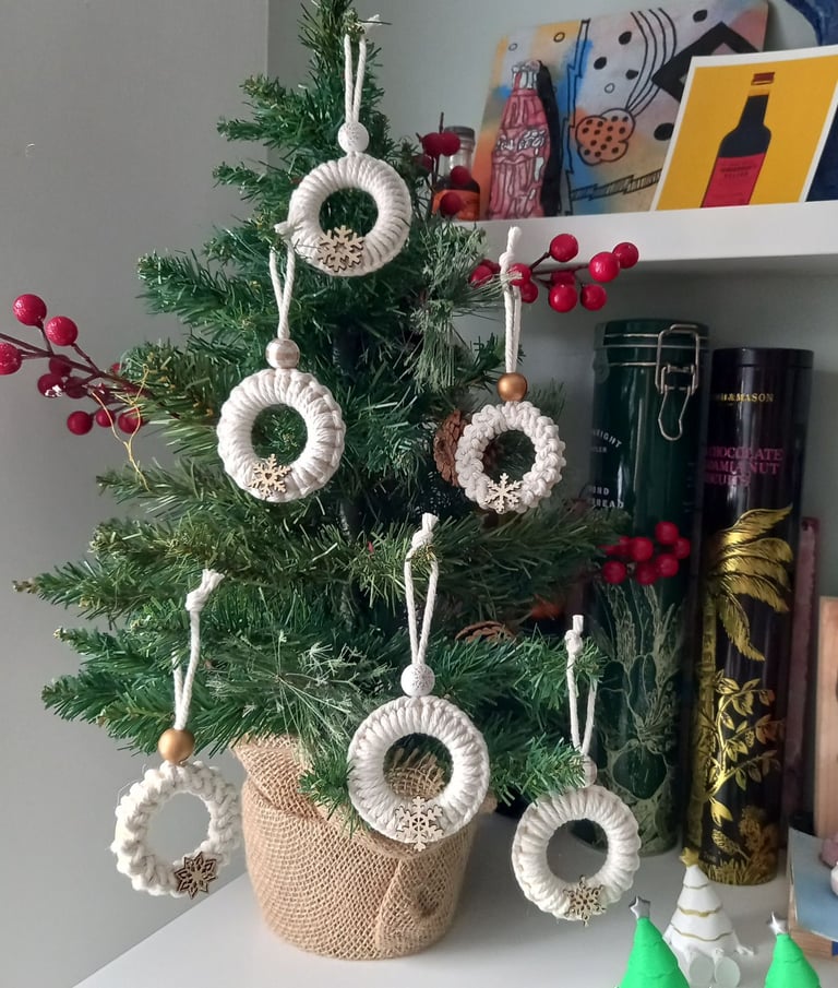 image for Macrame Christmas Tree Decorations 