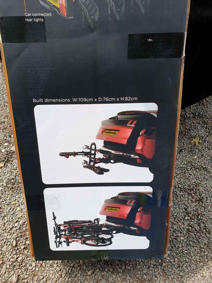 Halfords Advanced 3 Bike Towbar Mounted Electric MTB Hybrid Road eBike Tow Bar Platform  Rack