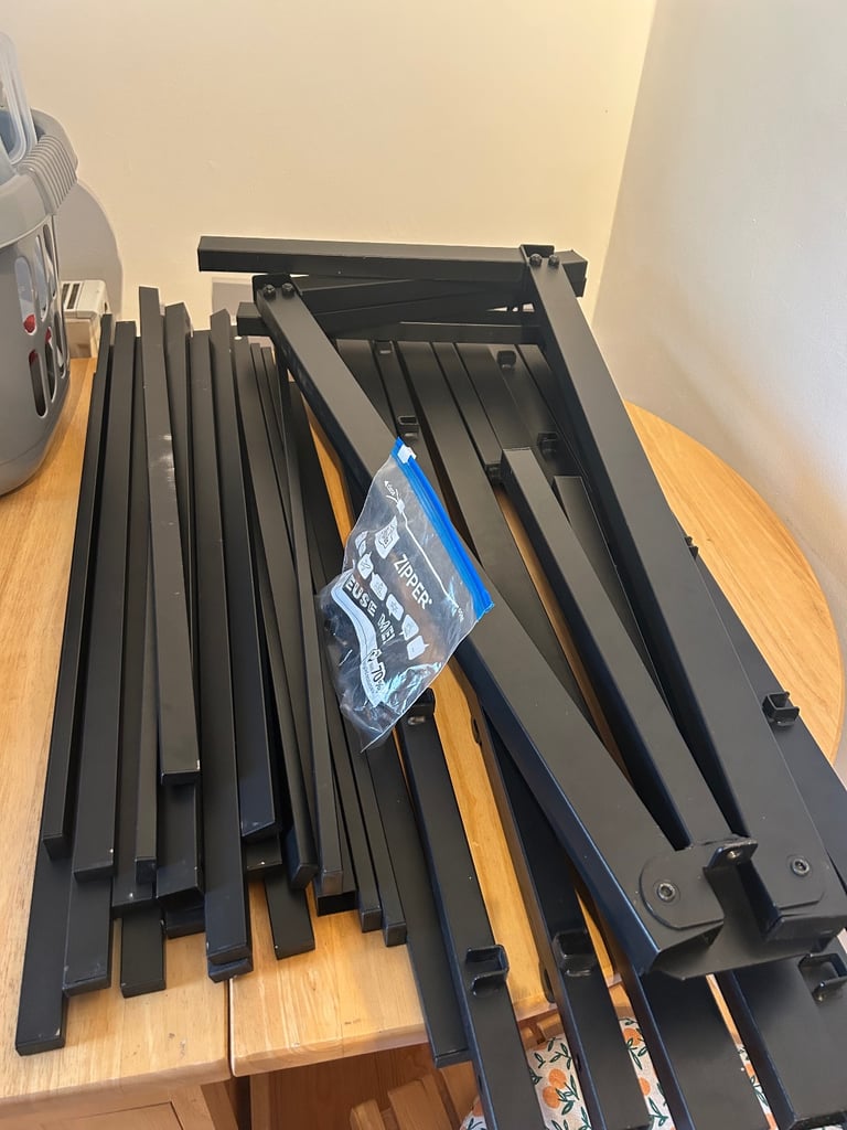 image for disassembled queen/doisize metal bedframe (and mattress) 