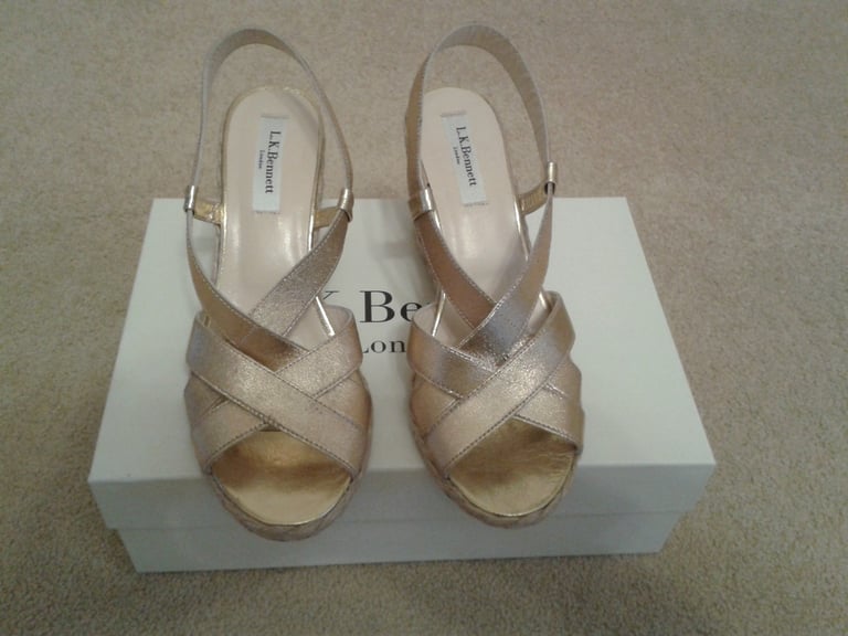 L.K. Bennett Wedge Sandals - Size 38 - Brand New in Box