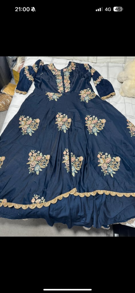 image for Blue Anarkali dress