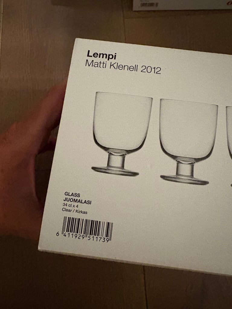Iittala Lempi Glasses Tumbler Wine Set 340ml 