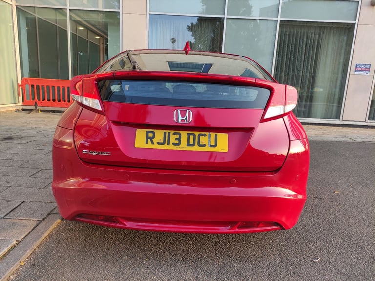 HONDA CIVIC I-VTEC EX 2013 AUTOMATIC Hatchback 5 Door RED PETROL 1798 cc Bargain @£6190