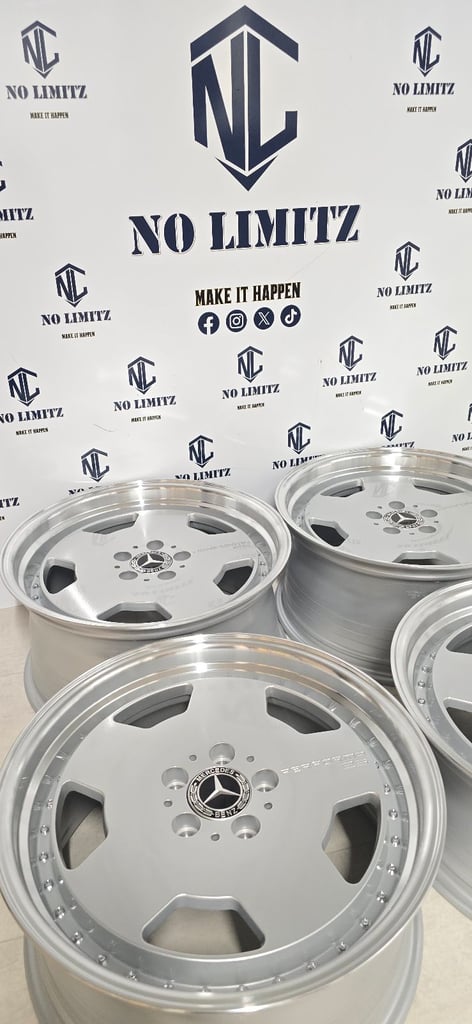 PREMIUM DIVISON BRAND NEW MERCEDES 18" MONOBLOCK AREO STYLE ALLOY WHEELS 5x112 SILVER