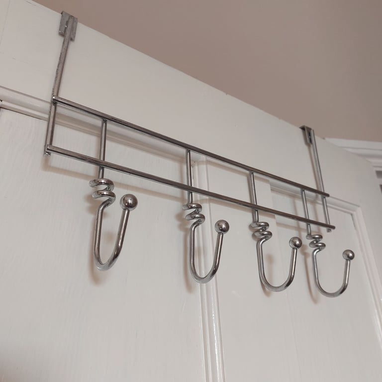 image for Over The Door Steel Coat Hook Rack 