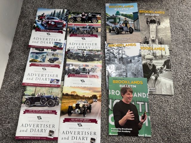 Bundle of car magazines bentley drivers club & Brooklands £3 for all