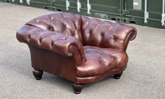Leather Chesterfield Club Armchair by Tetrad in Evesham