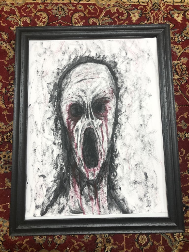 image for horror acrylic painting 