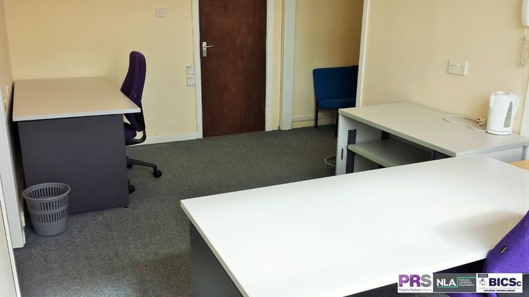 Cheap rent for furnished office, 210 sq ft, in BD8. Includes ALL utility bills.