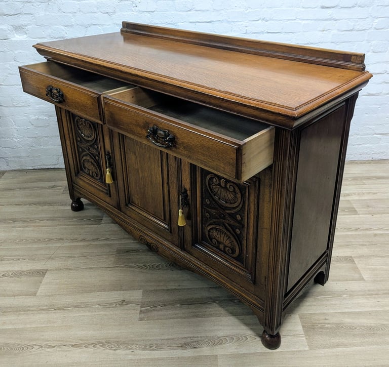 Mid 20th century oak court cupboard sideboard 