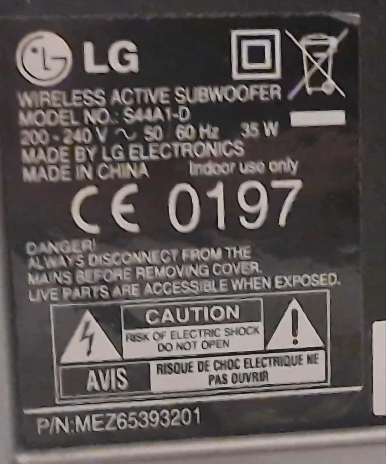 Lg soundbar and subwoofer NB4540 and S44A1-D Bluetooth connection 