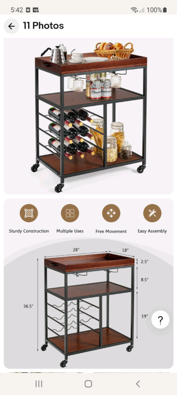 image for Bar serving cart