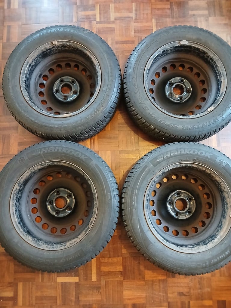 Set of 4 VW Audi Skoda Seat steel winter wheels 195/65 R15 