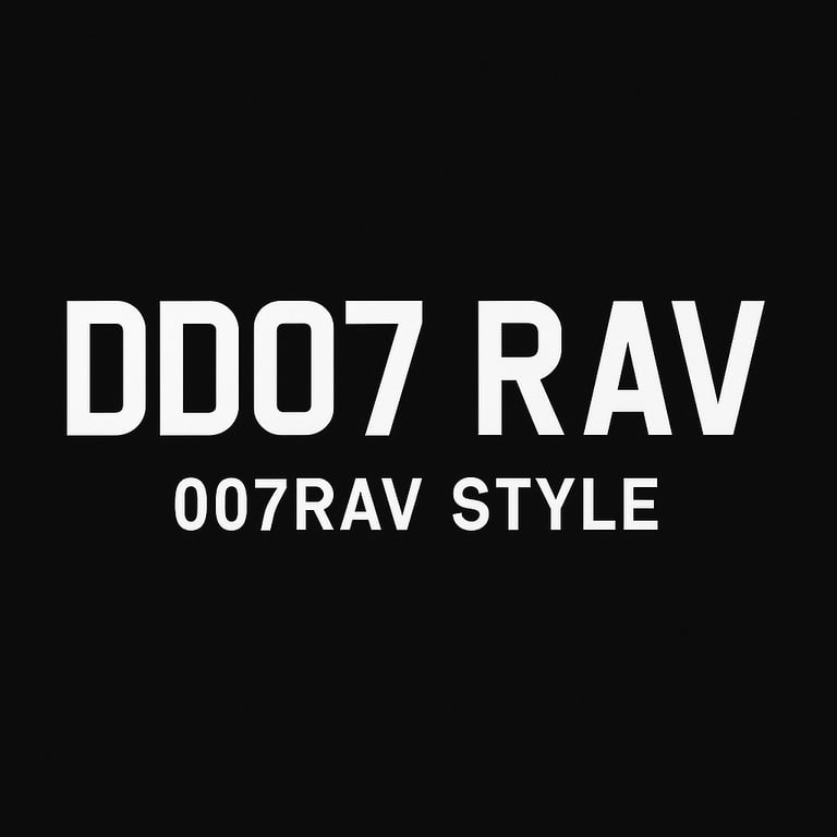 image for DD07 RAV Private Plate – “007RAV” James Bond Style – Perfect for RAV!