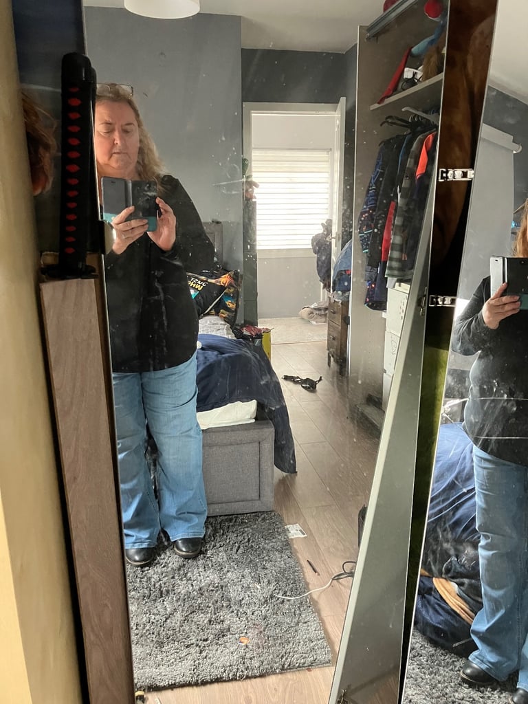 IKEA Pax Mirror Wardrobe door AHEIM x2