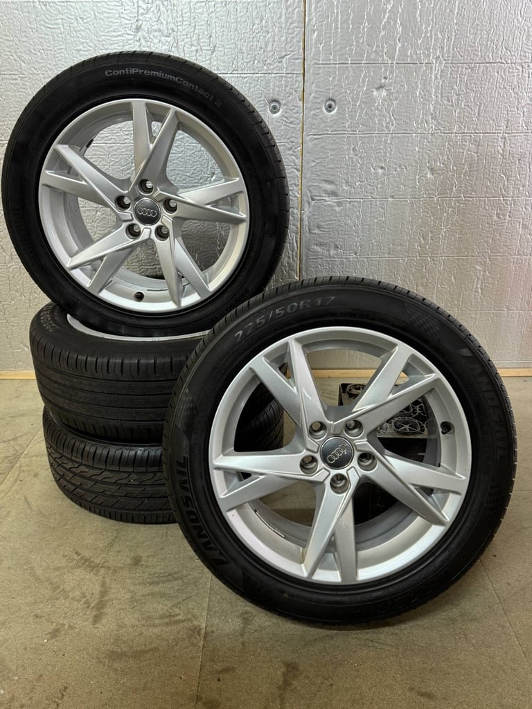 17” Genuine Audi A4 Alloy Wheels And Tyres 