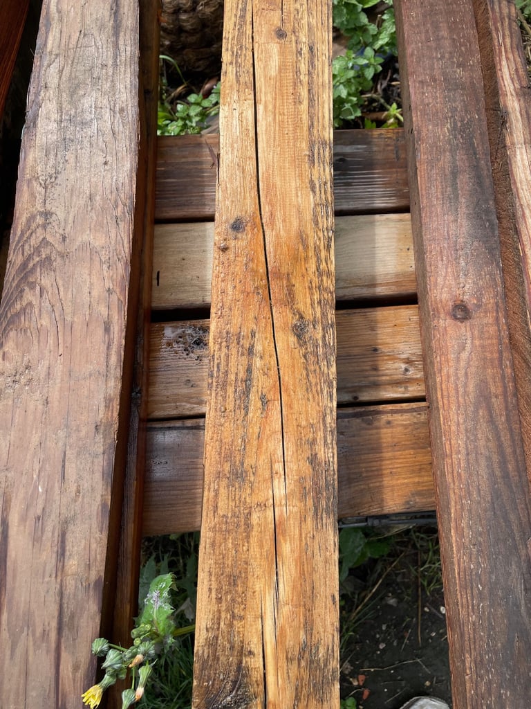 Seasoned Timber approximately 92cm x 9.5cm x 9.5 cm