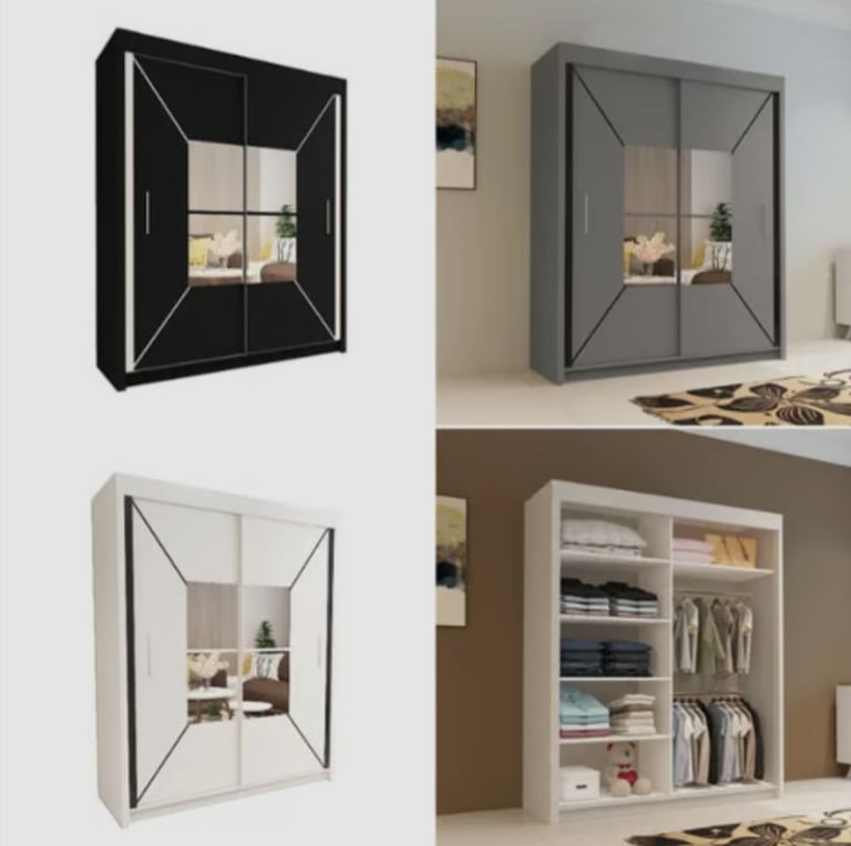 image for ⭐Mega Sale On 👉 Brilliant Quality 2 & 3 Sliding Door Wardrobe Available With Home Delivery⭐⭐