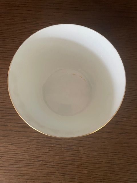 Vintage Turquoise And Gold Porcelain Vase