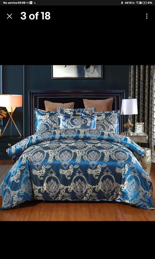 Lux Double satin duvet Cover New 