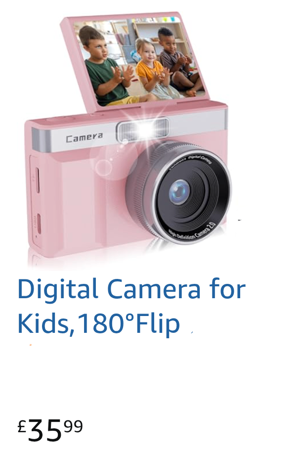 Brand New pink or white 1080P Video Recording Compact Digital Camera with 270°Flip-Up Screen