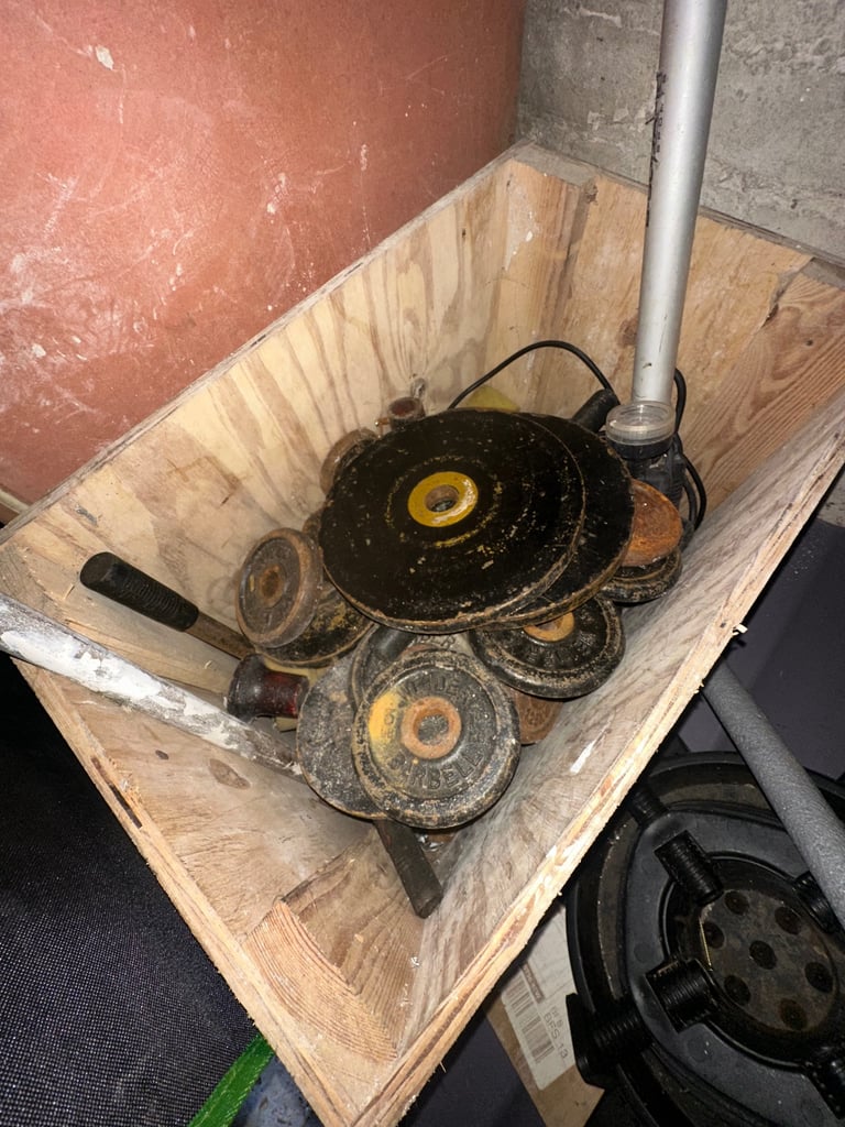 Cast iron free weight home gym 