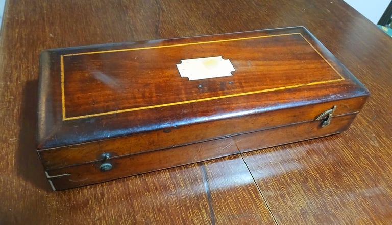 1890 Victorian Mahogany Trinket Box/Case