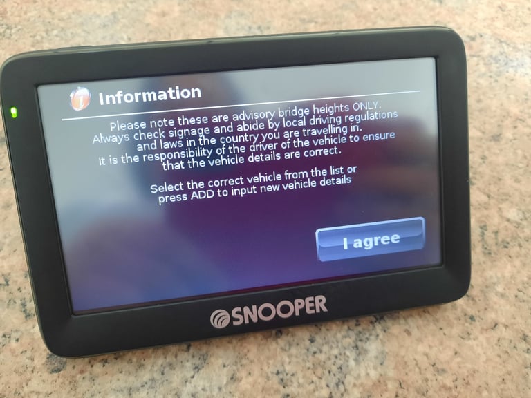 Lorry snooper s5100 plus satnav 