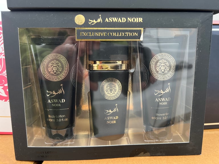 Aswad Perfume, shower gel, lotion gift set 