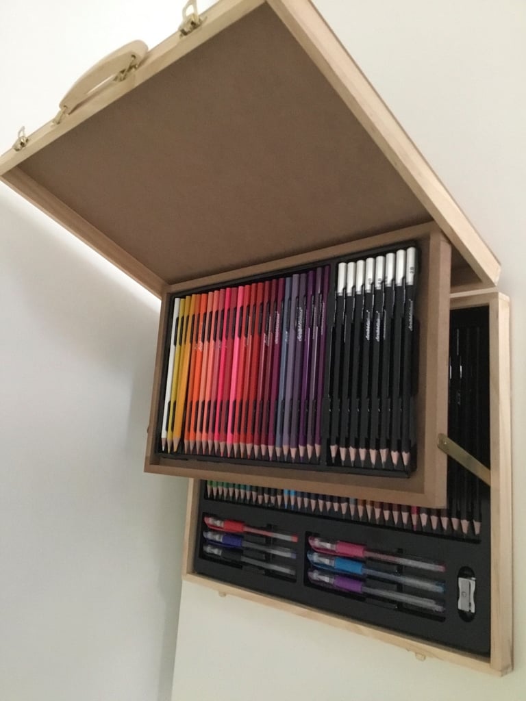Personalised wooden art set.