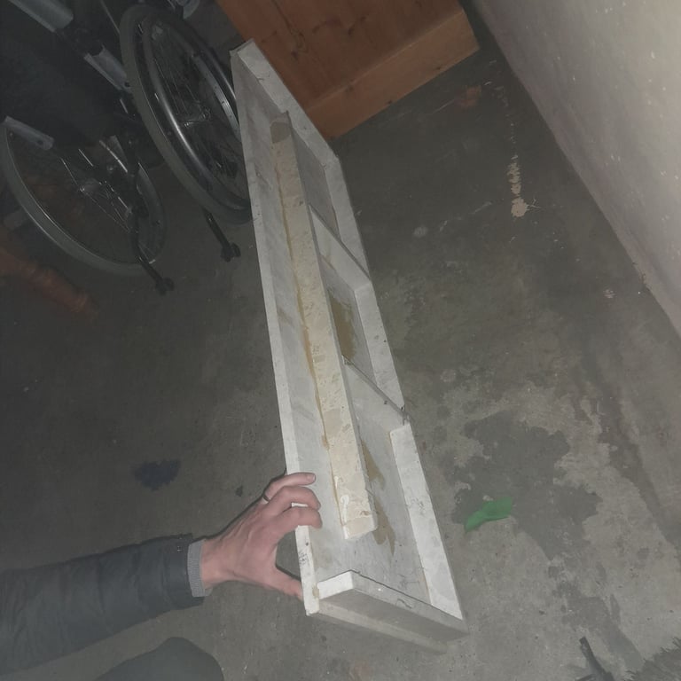 Fireplace surround marble wood resin hand carved 125cm x 130cm x 40.6cm