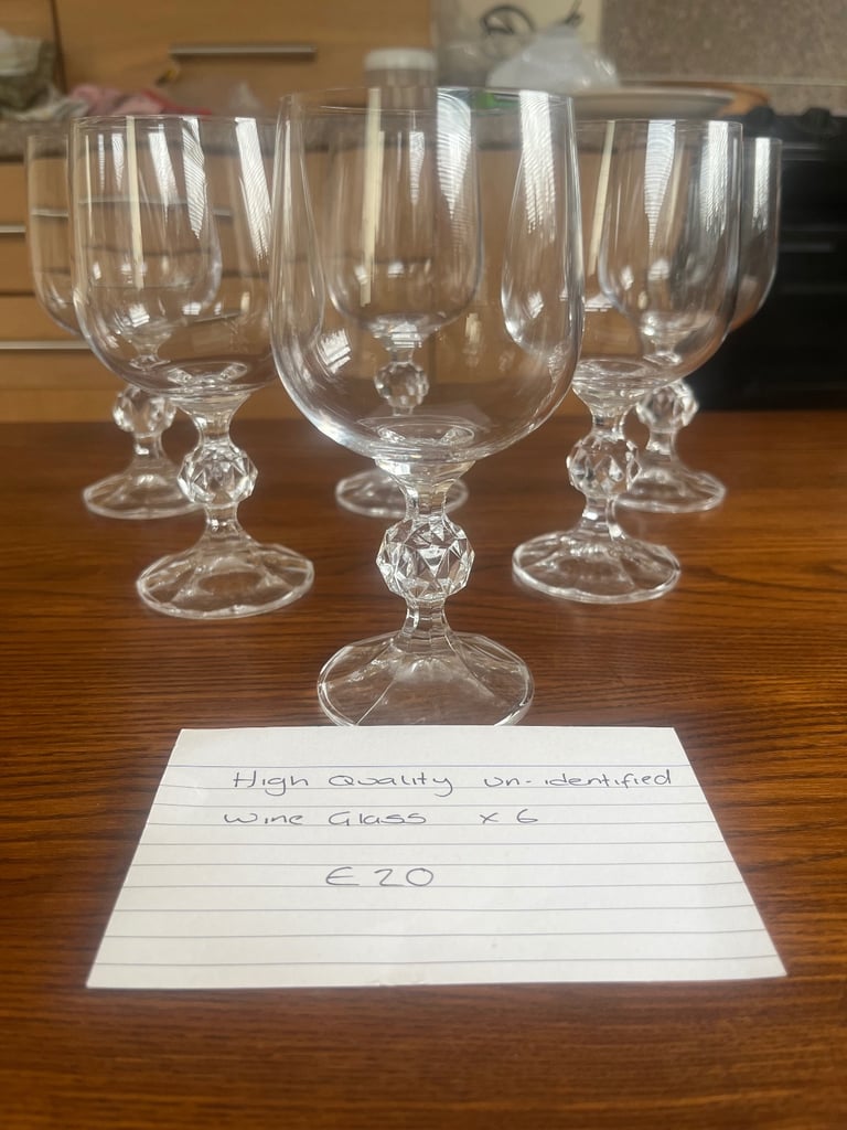 Crystal wine glasses