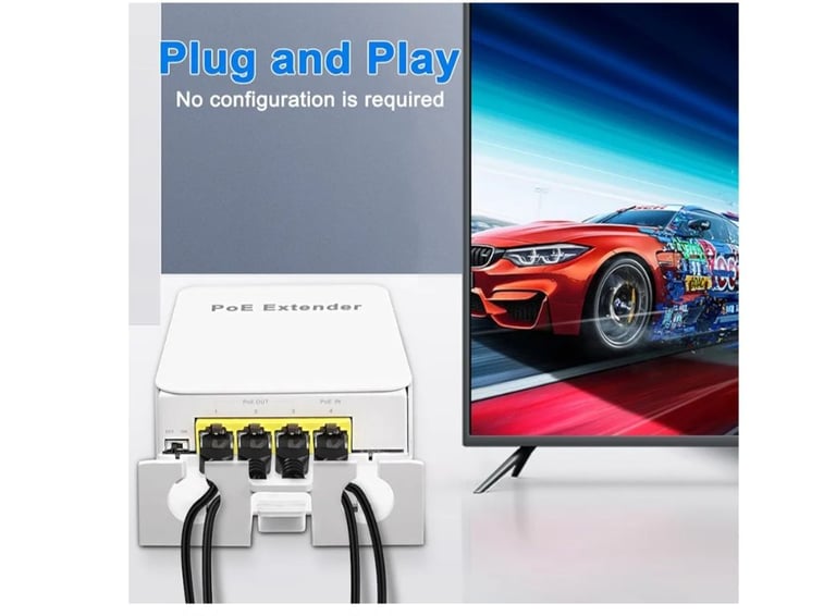 MEIRIYFA Gigabit PoE Extender Outdoor 4 Ports PoE Switch