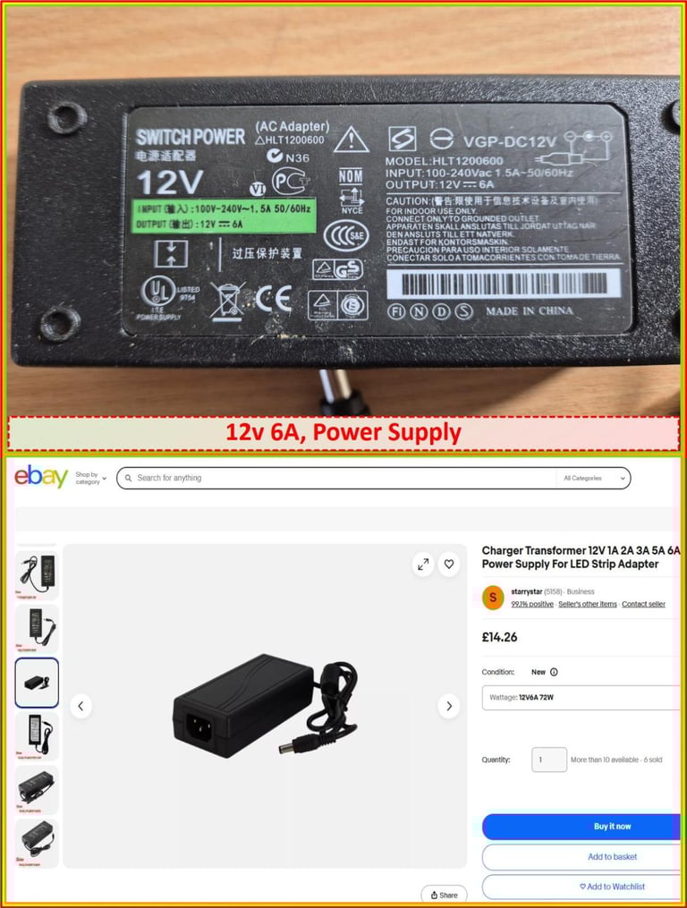 12v or 15v Power Supply [2 sorts]