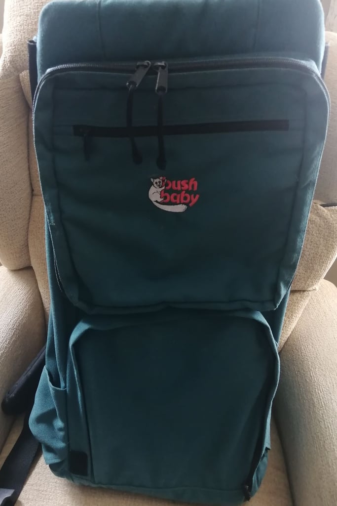 image for Bushbaby toddler child baby backpack carrier in green 5months to 4 years up to 20kg