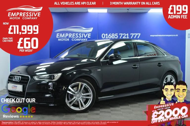 image for 2016 65 AUDI A3 2.0 TDI S LINE SALOON 4DR DIESEL MANUAL EURO 6 (S/S) (NAV) (184