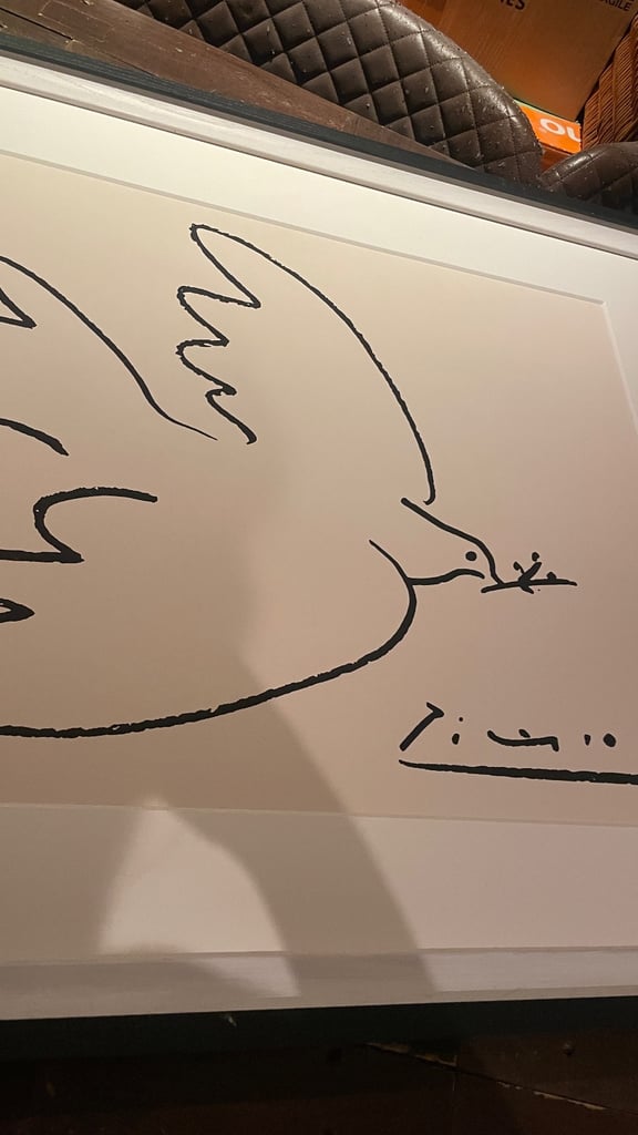 Picasso “Dove of Peace” Framed Print — 74 x 94 cm