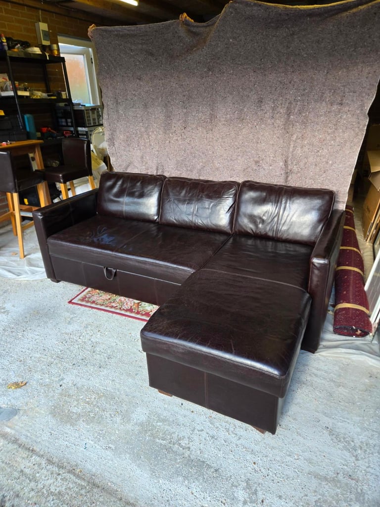 Brown Leather Sofa Bed