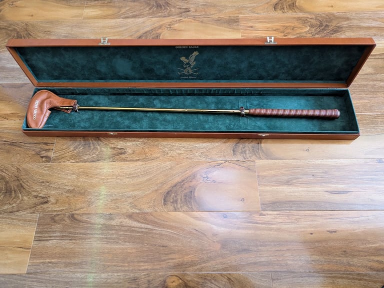 {{ GOLDEN EAGLE Brass Putter with Display Box Unused}}