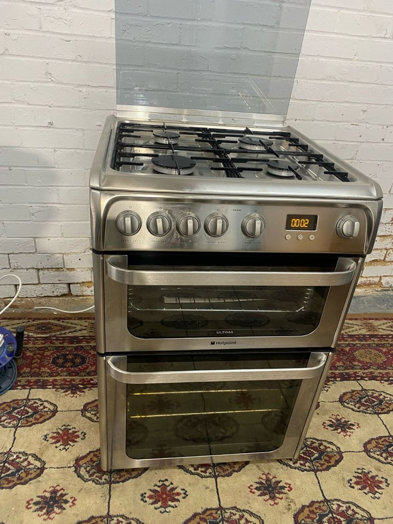 HotPoint Stainless Steel 60 CM Gas Cooker With Oven/Grill