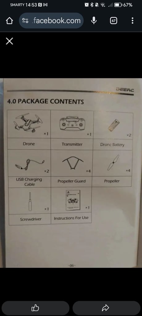 DEERC D10 foldable drone