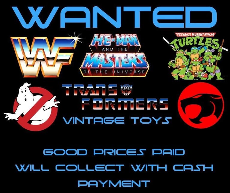  Want to buy action man Star Wars TMNT Mego He-man Cash waiting 