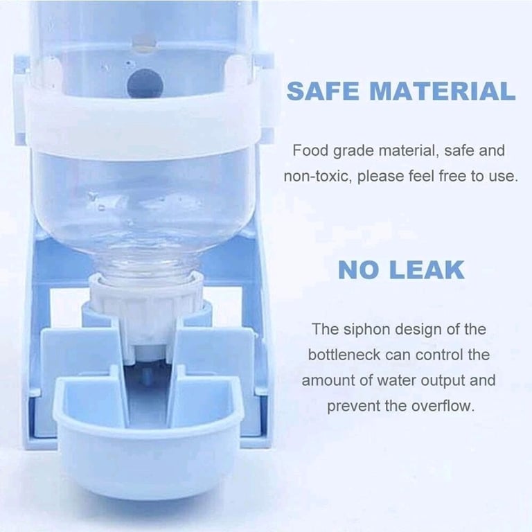Suspended Water Dispenser Bottle 500ml for Small Animals Pets Portable - Blue