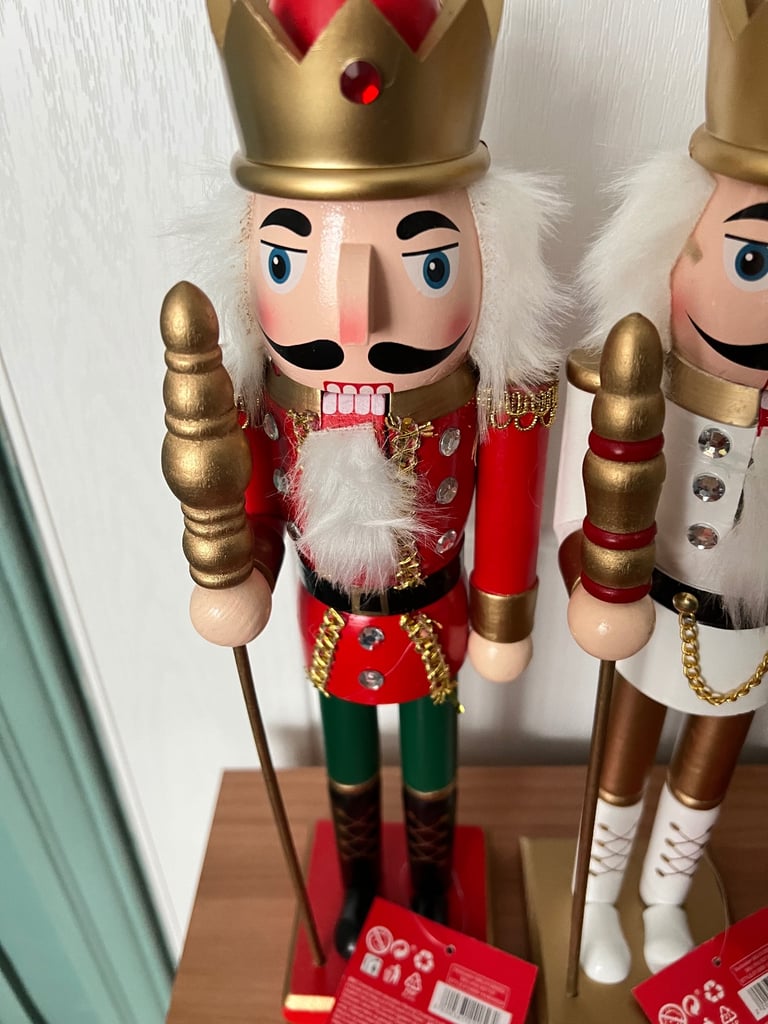 3 wooden Nutcracker Christmas Ornaments NEW 