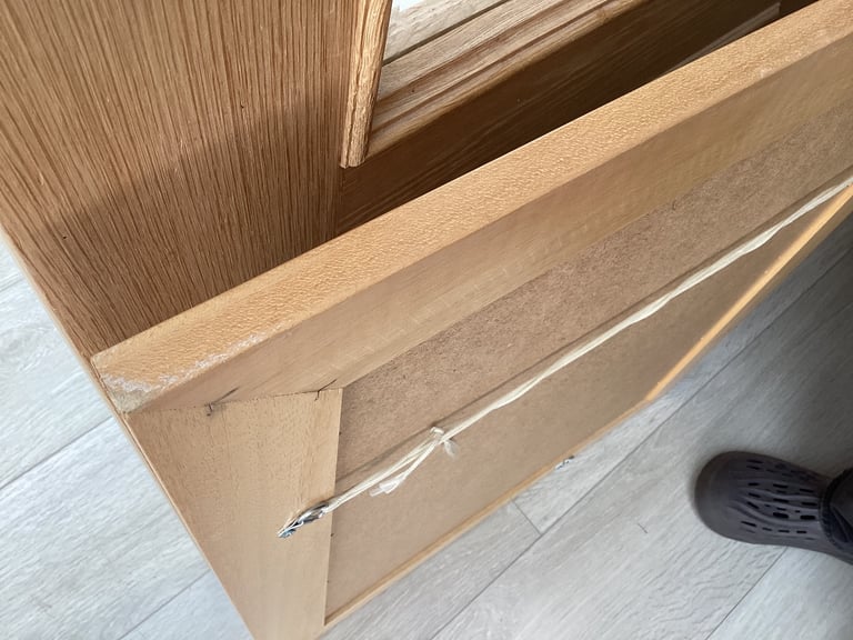 Wooden rectangular shaped mirror 