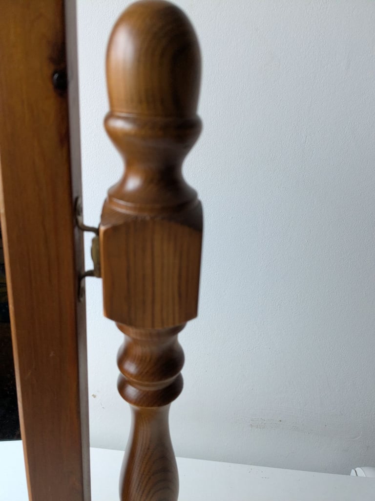 Wooden Dressing Table Mirror with Two Drawers